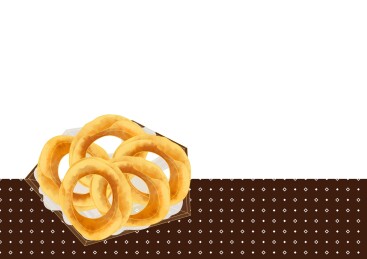 湖北省特色美食小吃插画武汉面窝