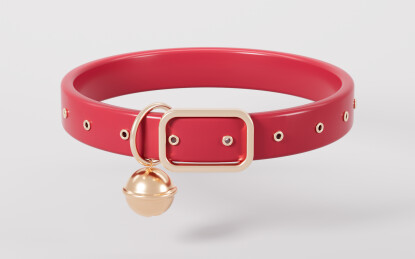 卡通宠物项圈3D渲染