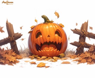 万圣节南瓜精灵幽灵南瓜派对创意南瓜装饰