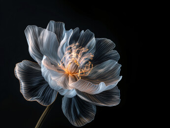 半透明发光粒子花朵