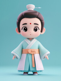 古风3D人物中国风七夕节国风角色插画