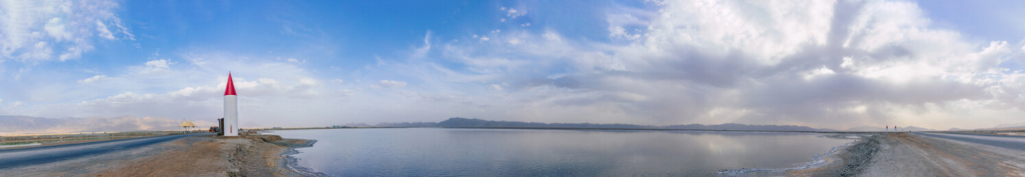 大柴旦翡翠湖自然风景全景