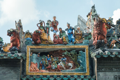 陈家祠庆基门岭南灰塑