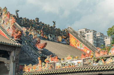 陈家祠垂脊灰塑