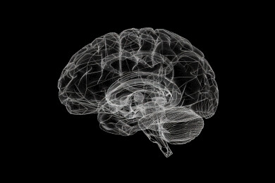 黑色背景下抽象图案的特写镜头