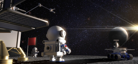 登月宇航员月球太空月球车航天科技