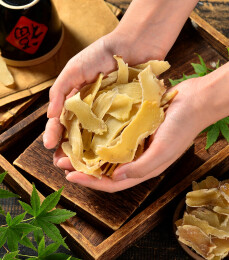 中药材云南野生天麻切片