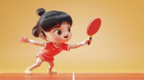 乒乓球运动插画背景