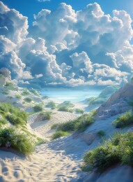 白沙丘与蓝海