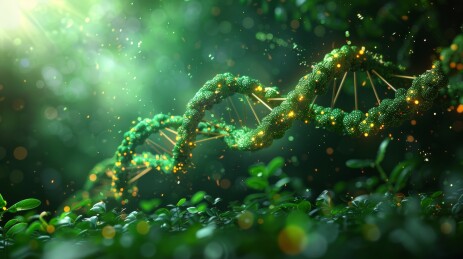 绿色DNA序列横屏背景图