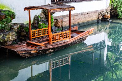 中国江苏苏州园林留园夏季风光