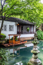 中国江苏苏州园林留园夏季风光