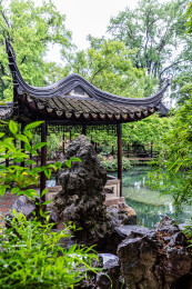 中国江苏苏州园林留园夏季风光