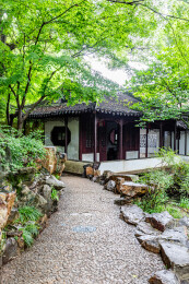 中国江苏苏州园林留园夏季风光