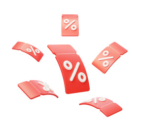 电商优惠促销打折特价优惠券3D