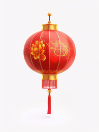 中国风红灯笼春节新年节日概念插图