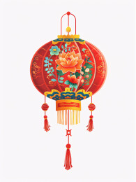 中国风红灯笼春节新年节日概念插图