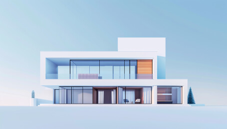 现代几何建筑装饰设计抽象三维商业结构背景