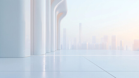 现代几何建筑装饰设计抽象三维商业结构背景