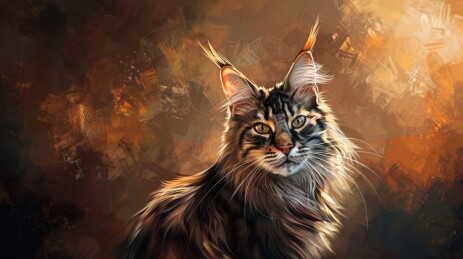 猫手绘写实萌宠可爱动物壁纸