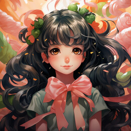 甜美丝带女孩
