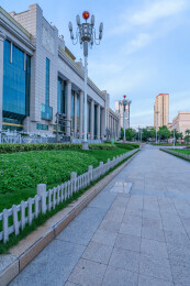 广西南宁民族广场城市公园与广西人民会堂