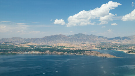 中国甘肃刘家峡山河自然风光