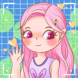 可爱粉色头发女生头像