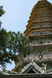 山西临汾广胜寺琉璃塔，中国古建筑旅游景点
