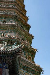 山西临汾广胜寺琉璃塔，中国古建筑旅游景点