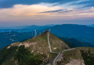 航拍湖南益阳安化云雾山云雾天宫景区风光