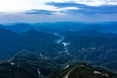 航拍湖南益阳安化云雾山云雾天宫景区风光