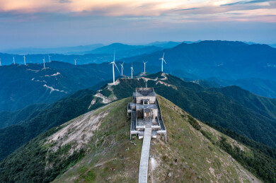 航拍湖南益阳安化云雾山云雾天宫景区风光