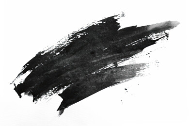 白色背景上的毛笔笔刷