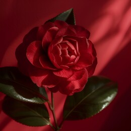 高贵的红色山茶花