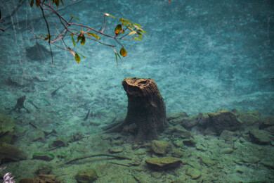 贵州荔波小七孔水底