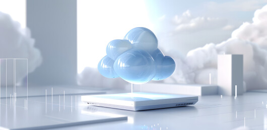 三维风格的云服务展台