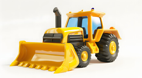 卡通3d玩具工程车