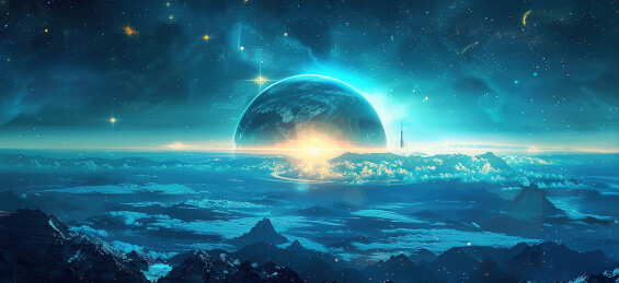 星空银河夜景风光
