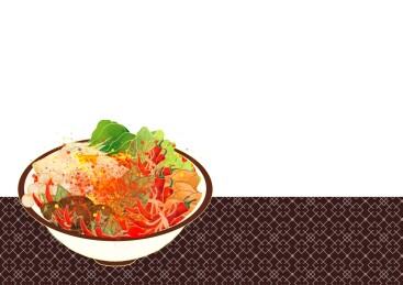 甘肃省特色美食小吃插画天水麻辣烫