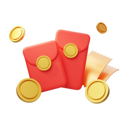红包金币优惠返现优惠券3D