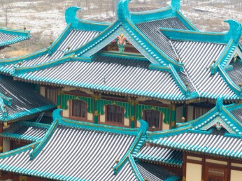 冬季白雪覆盖的金陵小城