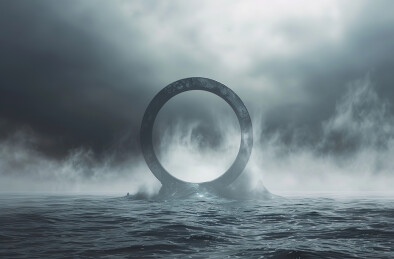 暴风雨前的海洋风光