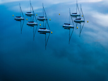 中国江苏苏州金鸡湖清晨航拍