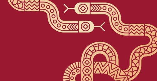 蛇艺术抽象插图