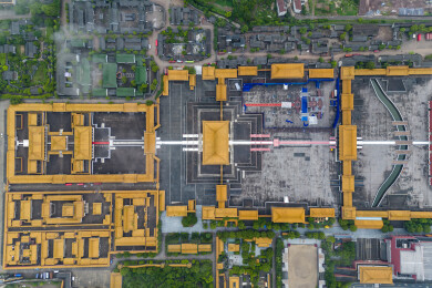 横店明清宫苑航拍景观