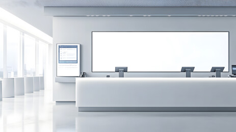 现代简约前台接待大厅设计