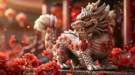 祥龙献瑞的AI图片