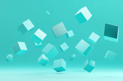 蓝色背景上的抽象图案全帧拍摄