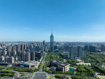 江苏常州市城市地标性建筑传媒中心大厦风光